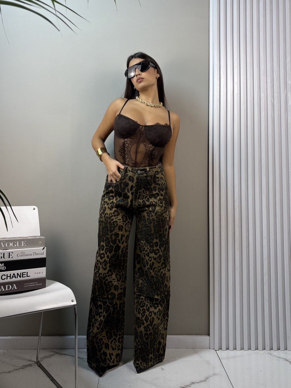 jeans leopard