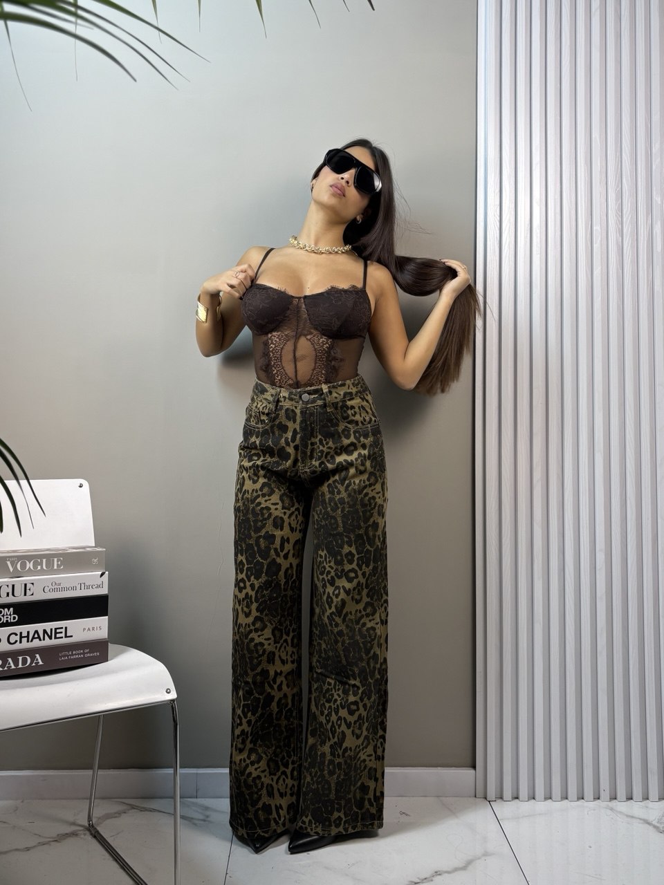 jeans leopard