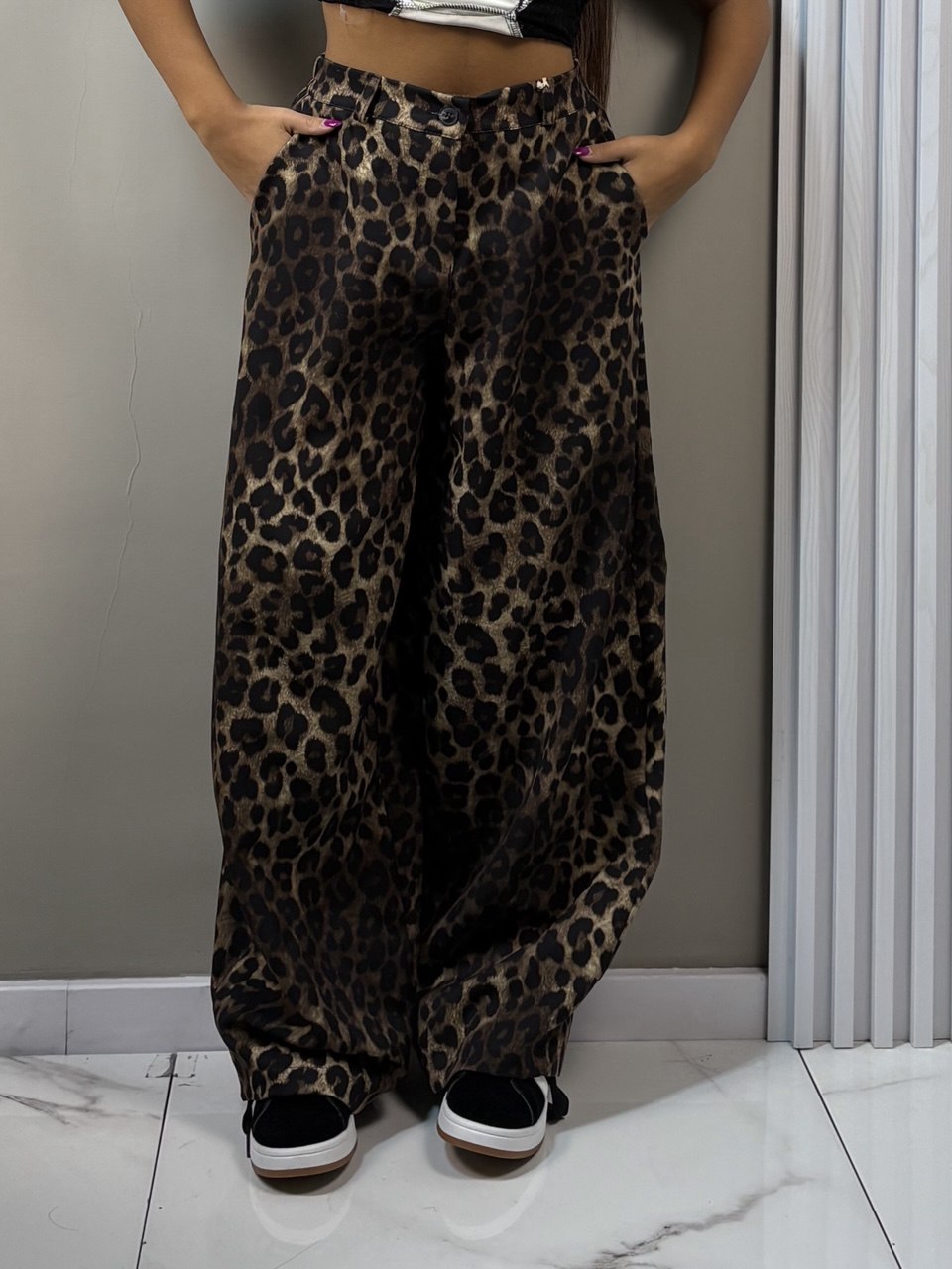 pantalone leopard